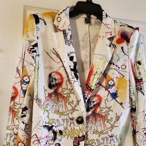 Shein Lightweight Blazer with Skeletons